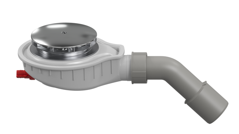 Sifons KA 300, flat, ar matu ķērāju, hromēts nosegvāciņš model: 4212, dušas paliktņiem CALIMA