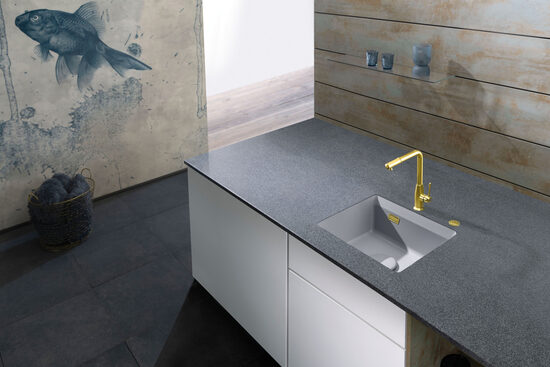 KARA 42 U Virtuves izlietne stiprināma zem virsmas 456x441mm