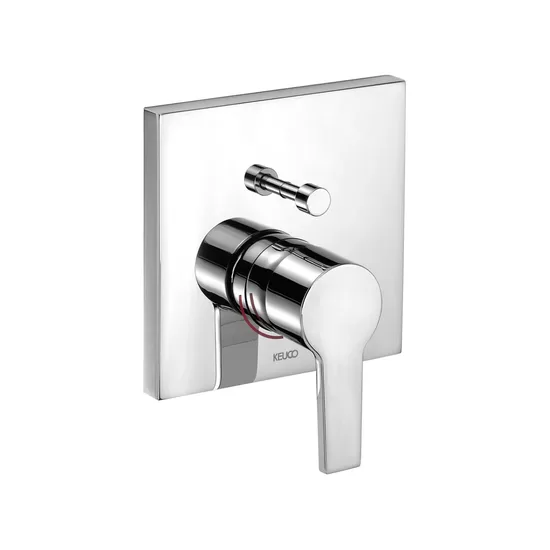 Keuco Edition 11 vienas sviras virsapmetuma vannas/dušas ūdens maisītāja, funcionālā daļa, hroms