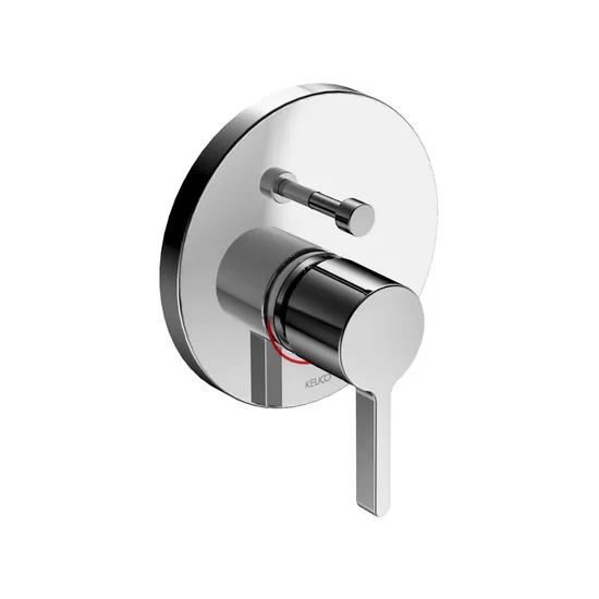 Keuco Edition 400 vienas sviras virsapmetuma vannas/dušas ūdens maisītāja, funcionālā daļa, hroms