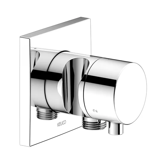 Keuco IXMO Stop ventīlis DN15 priekš 3 funkcijas ar kvadrātveida rozeti, dušas izvadu un rokas dušas turētāju