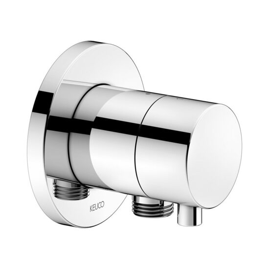 Keuco IXMO Stop ventīlis DN15 priekš 2 funkcijas ar apaļu rozeti un dušas izvadu