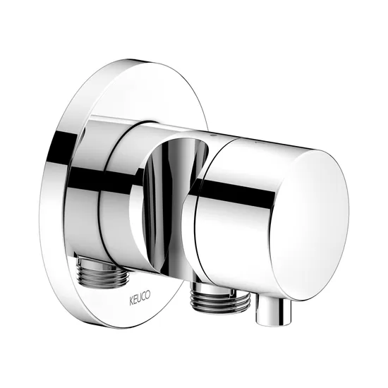 Keuco IXMO Stop ventīlis DN15 priekš 2 funkcijas ar apaļu rozeti, dušas izvadu un rokas dušas turētāju