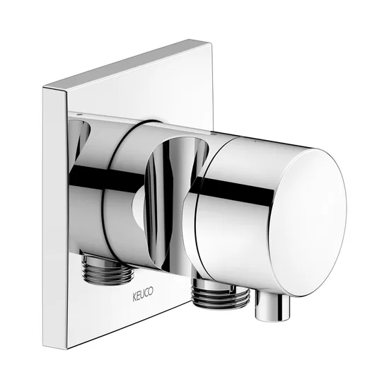 Keuco IXMO Stop ventīlis DN15 priekš 2 funkcijas ar kvadrātveida rozeti, dušas izvadu un rokas dušas turētāju