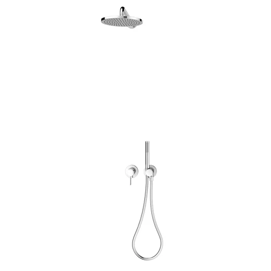 Keuco IXMO Dušas komplekts Nr. 3 ar viensviras maisītāju 2 funkcijas, apaļas rozetes