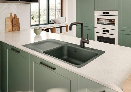 JUNA 90 F R Virtuves izlietne 876x486mm ar bļodu labajā pusē