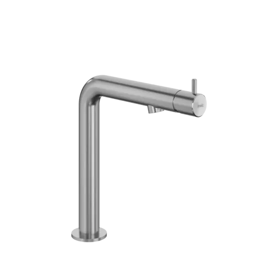 KWC Home ONO E izlietnes ūdens maisītājs 195/189 ar push-open izplūdi, nerūsējošais tērauds (12.578.671.700FL)