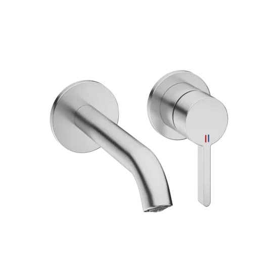 KWC HOME BEVO dekoratīvā daļa 2-daļīgam izlietnes ūdens maisītājam no sienas A175, nerūsējošais tērauds (11.422.063.177 125401)