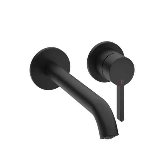 KWC HOME BEVO dekoratīvā daļa 2-daļīgam izlietnes ūdens maisītājam no sienas A225, melns matēts (11.422.064.176 125400)