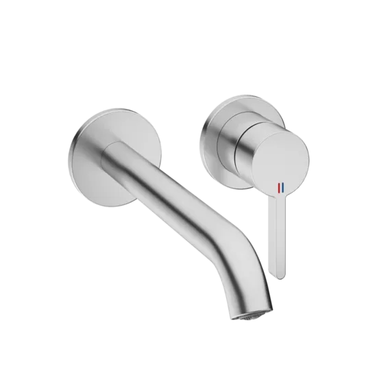 KWC HOME BEVO dekoratīvā daļa 2-daļīgam izlietnes ūdens maisītājam no sienas A225, nerūsējošais tērauds (11.422.064.177 125402)