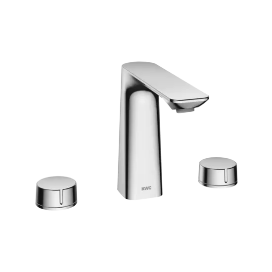 KWC Home ORA 3-daļīgs izlietnes ūdens maisītājs A140, ar Push Open izplūdi, hroms (12.493.651.000FL / 125489)