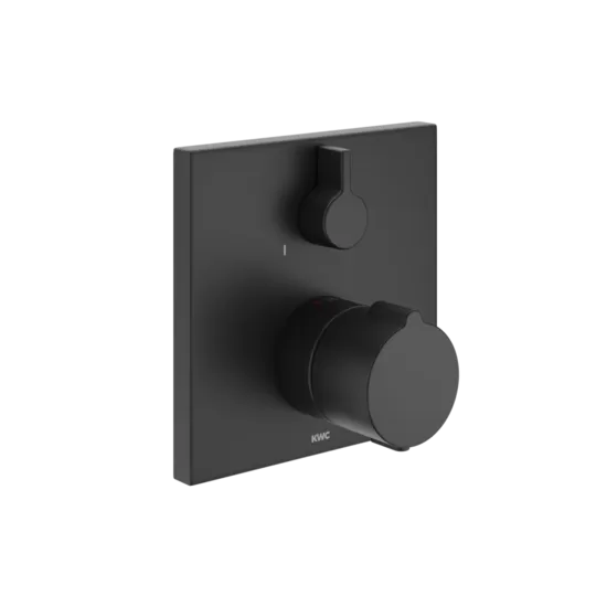 KWC Home iebūvētā dušas ūdens maisītāja dekoratīvā daļa 1-izeja, melns matēts (21.004.801.176)
