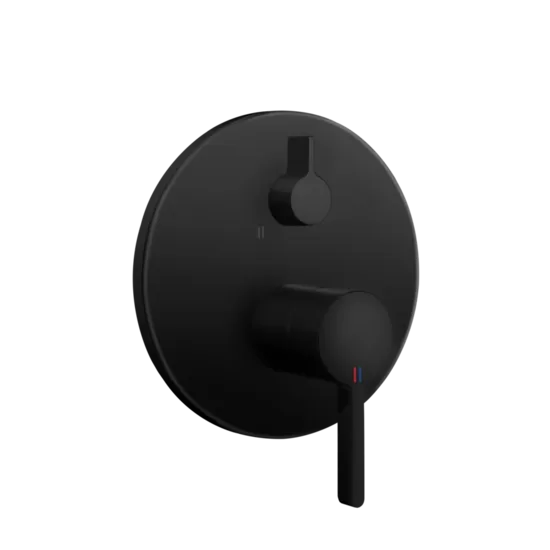 20.424.500.176 KWC BEVO iebūvētā vannas maisītāja dekoratīvā daļa, 2-izejām, melns matēts