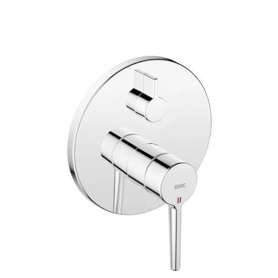 KWC Home MANA iebūvētā vannas maisītāja dekoratīvā daļa, 2-izejām ar vākuma vārstu, hroms (20.554.510.000)