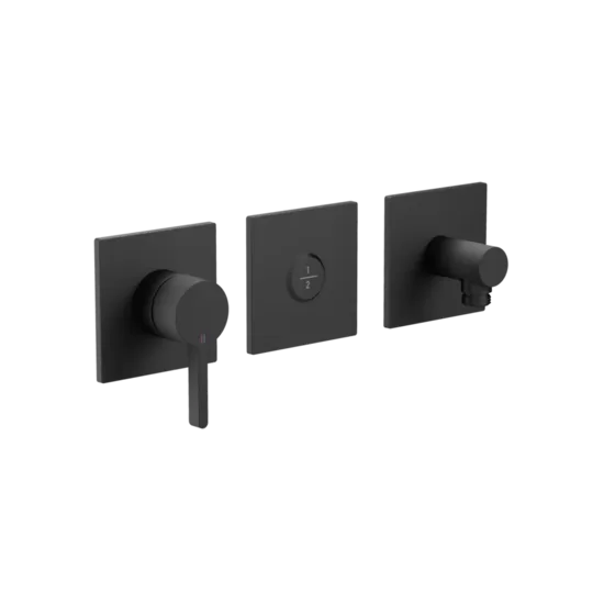 KWC HOME BEVO Homebox 2-ceļu iebūvējamā ūdens maisītaja funkcionālā daļa, melns matēts (20.424.550.176 3600008115)