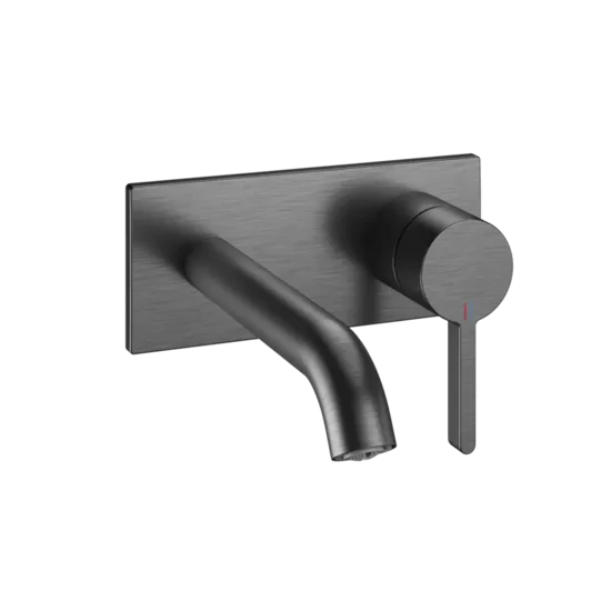 KWC HOME BEVO dekoratīvā daļa izlietnes ūdens maisītājam no sienas A175, brushed graphite  (11.422.033.179 / 3600013225)