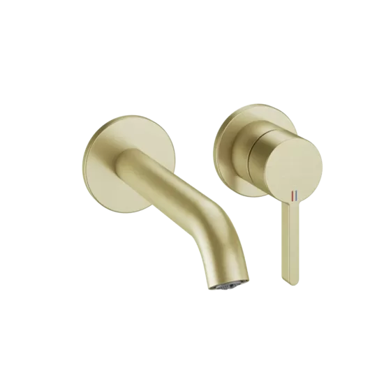 KWC HOME BEVO dekoratīvā daļa 2-daļīgam izlietnes ūdens maisītājam no sienas A175, brushed gold (11.422.063.175 / 3600013270)
