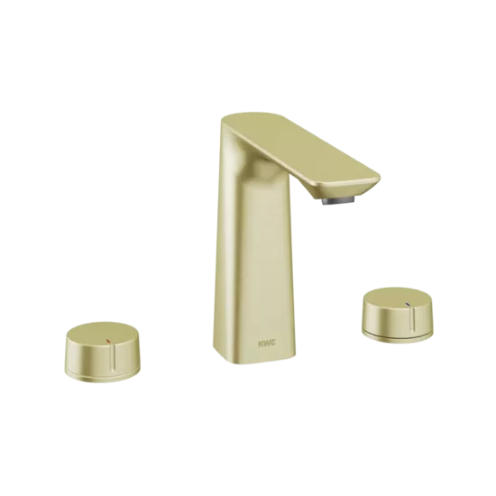 KWC HOME ORA 3-daļīgs izlietnes ūdens maisītājs A140, ar Push Open izplūdi, brushed gold  (12.493.651.175FL / 3600016993)