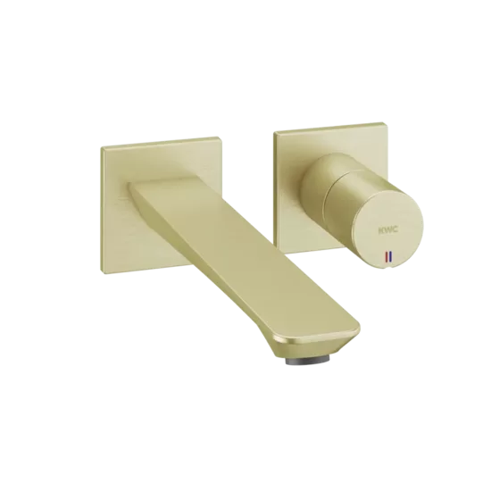 KWC HOME ORA dekoratīvā daļa 2-daļīgam izlietnes ūdens maisītājam no sienas A225, brushed gold (11.492.064.175 / 3600016998)