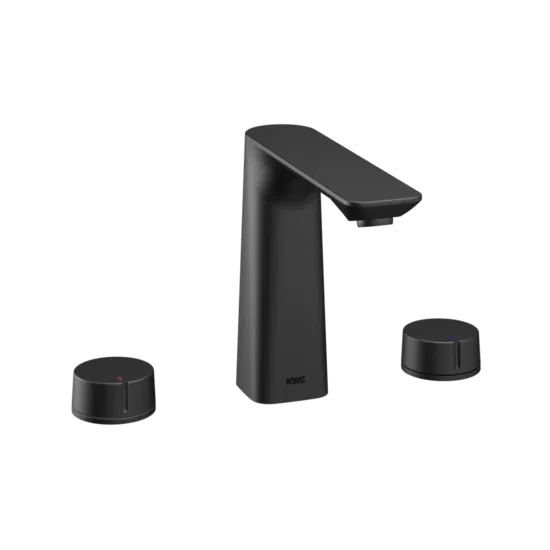 KWC HOME ORA 3-daļīgs izlietnes ūdens maisītājs A140, ar Push Open izplūdi, matt black (12.493.651.176FL / 3600017000)