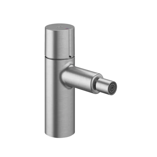 KWC HOME ORA bidē ūdens maisītājs ar push-open izplūdi, brushed steel (13.491.064.177FL / 3600017004)