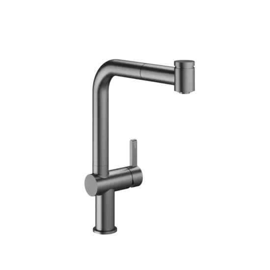 KWC HOME BEVO virtuves izlietnes ūdens maisītājs ar izvelkamu dušu, brushed graphite  (10.531.003.779FL / 3600018043)