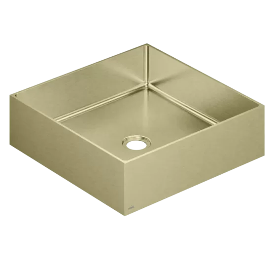 KWC HOME nerūsējošā tērauda dizaina izlietne 400x400x110mm brushed gold  (80.002.120.775 / 3600018522)