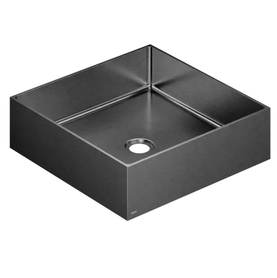 KWC HOME nerūsējošā tērauda dizaina izlietne 400x400x110mm brushed grpahite  (80.002.120.779 / 3600018526)