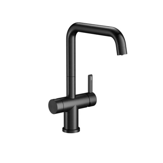KWC HOME ENIA E virtuves izlietnes ūdens maisītājs ar filtru dzermajam ūdenim, industrial black (10.591.602.751FL 3600009448)
