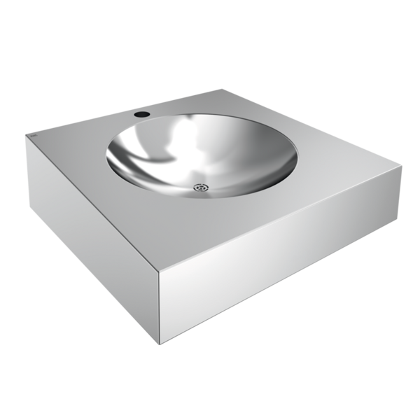 ANIMA izlietne cilvēkiem ar īpašām vajadzībām 500x105/160x500mm, bez pārplūdes ar caurumu maisītājam, nerūsējošais tērauds (2000056774 / ANMX501)