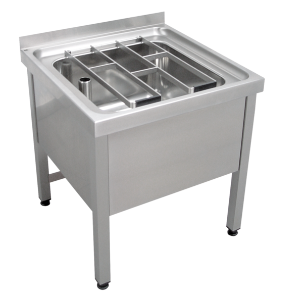 KWC Saimniecības izlietne uz kājām Sirius, 600x700x598mm, nerūsējošas tērauds ar metinātu rāmi (2000057046 / F832V-F)