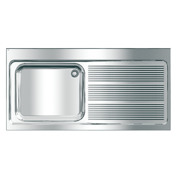 KWC MAXIMA komerciālā izlietne ar plauktu pa labi, 1400x432x700mm, nerūsējošais tērauds (2000057159 / MAXL112-140)