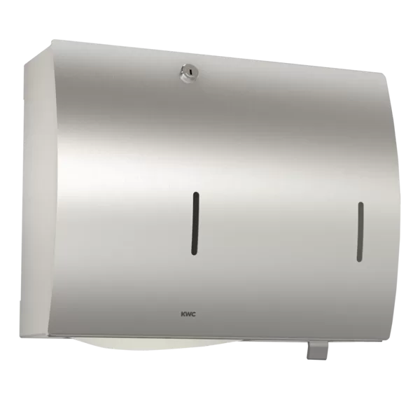 KWC STRATOS Papīra dvielis, ziepju dozatora kombinācija montāžai pie sienas, 396x304x134mm, nerūsējošais tērauds (2000057209 / STRX601)