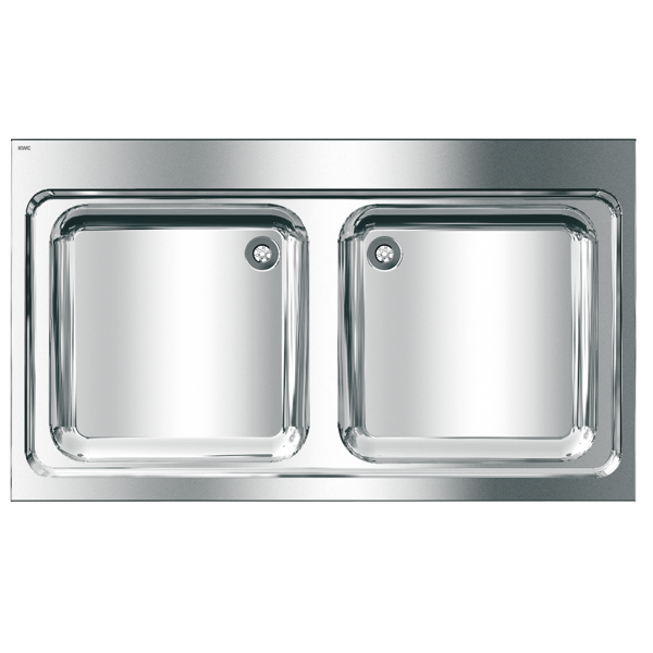 KWC MAXIMA dubultā komerciālā izlietne, 1200x432x700mm, nerūsējošais tērauds (2000057561 / MAXL200-120)