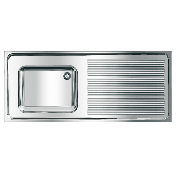 KWC MAXIMA komerciālā izlietne ar plauktu pa labi, 1400x432x600mm, nerūsējošais tērauds (2000057662 / MAXS112-140)