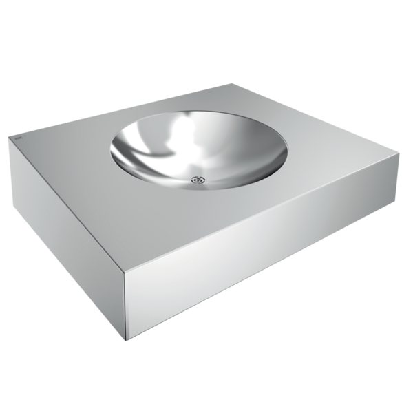 ANIMA izlietne cilvēkiem ar īpašām vajadzībām 600x105/160x500mm, bez pārplūdes, nerūsējošais tērauds (2000100022 / ANMX600)