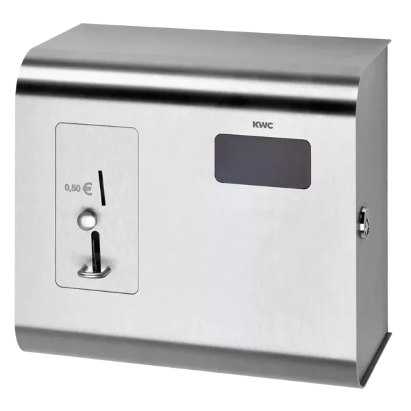 KWC AQUAPAY ar monētām darbināms kontrolieris ir paredzēts maksas ūdens piegādei un var kontrolēt vienu A3000 atvērta tipa dušas aprīkojumu. (2000100342/AQUA801)