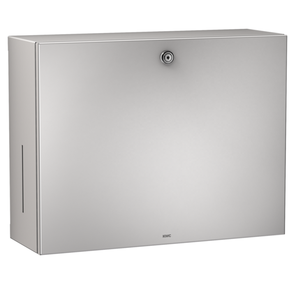 KWC RODAN kombinētais papīra dvieļu un šķidro ziepju dozators, 358x325x134mm, nerūsējošais tērauds (2000101221 / RODX601)