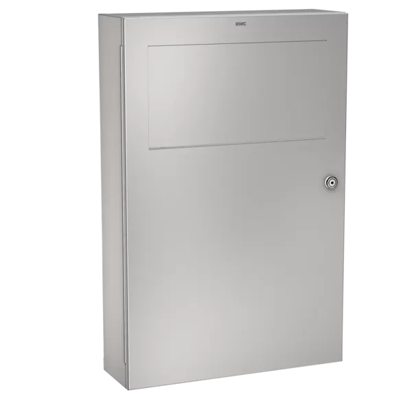 KWC RODAN atkritumu tvertne ar pašaizverošu vāku, montāžai pie sienas 13L, 355x540x110mm, nerūsējošais tērauds (2000101345 / RODX604)