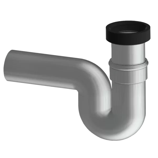 KWC Sifons WC pannai, melna krāsa, savienojums DN 100, horizontāla izeja (2000102734 / ZCMPX003)