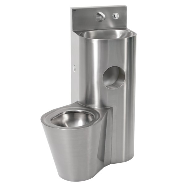 KWC WC izlietnes kombinācija uzstādīšanai tehniskās telpas priekšā, WC novietojums uz kreiso pusi (2000108112 / HDTX0020)