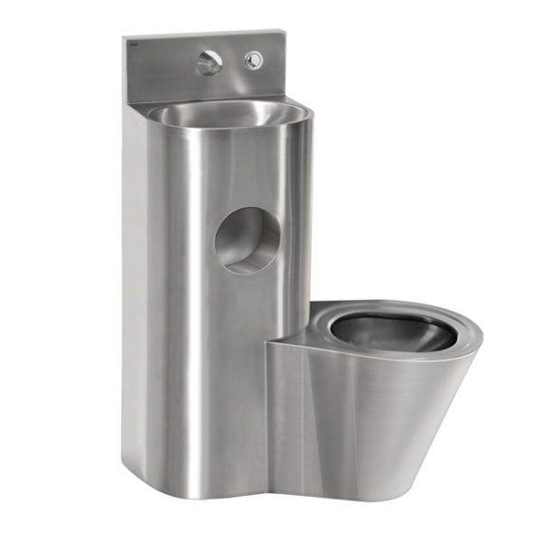 KWC WC izlietnes kombinācija uzstādīšanai tehniskās telpas priekšā, WC novietojums uz labo pusi (2000108113 / HDTX0021)