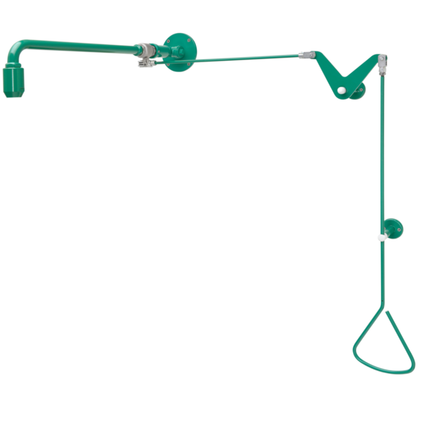 KWC Avārijas duša ar šarnīra sviru, montējama uz virsmas virs durvīm, ar ūdens padevi no sienas (2030019057 / FAID0004)