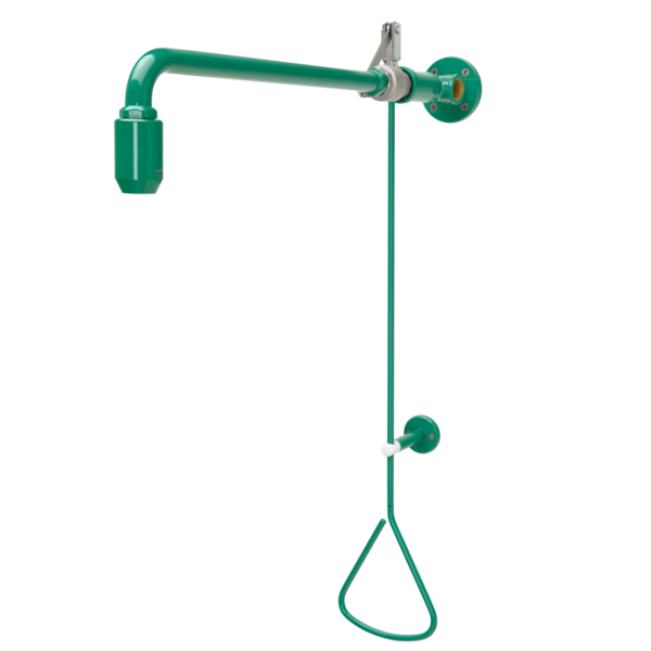 KWC Avārijas duša darbināma ar sviru, virsmas montāžai, ar ūdens padevi no griestiem vai no labās puses (2030019084 / FAID0006)