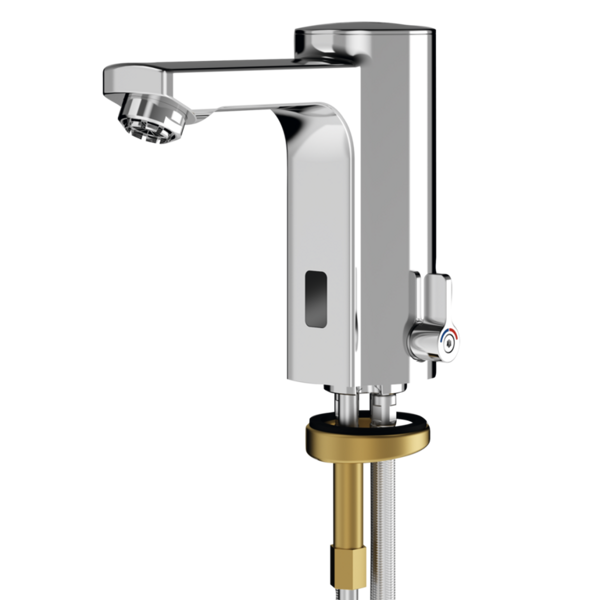 KWC F5E-Mix opto-elektroniskais izlietnes ūdens maisītājs pieslēgšanai pie karstā ūdens sildītāja ar bateriju 5.0 l/min, hroms (2030031350 / F5EM1005)