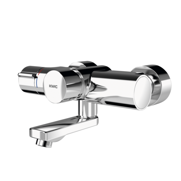 KWC F5S-Therm pašaizverošs termostata ūdens maisītājs, 6.0 l/min sienas montāžai ar projekciju 135mm, hroms (2030032959 / F5ST1001)