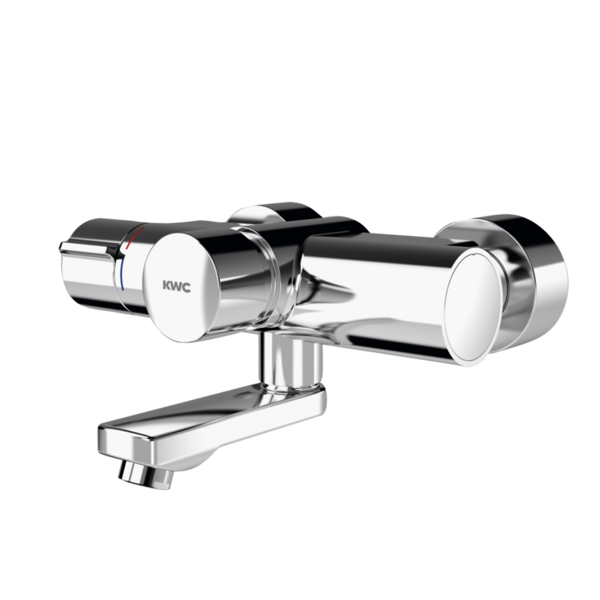 KWC F5S-Therm pašaizverošs termostata ūdens maisītājs, 6.0 l/min sienas montāžai ar projekciju 195mm, hroms (2030032963 / F5ST1002)