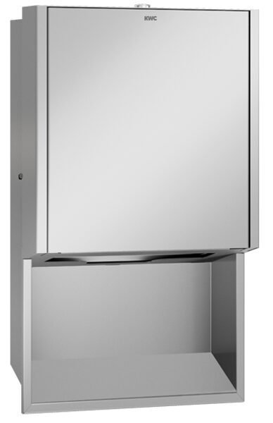 KWC EXOS. Papīra dvieļu dozators iebūvētai montāžai 304x500x120mm, nerūsējošais tērauds ar satīna apdari (2030034624 / EXOS600EX)