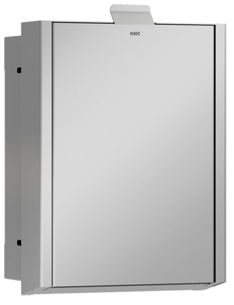 KWC EXOS. Higiēnas atkritumu tvertne iebūvētai montāžai 234x332x125mm, nerūsējošais tērauds ar satīna apdari (2030034630 / EXOS611EX)