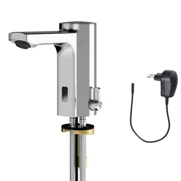 KWC F5E-Mix opto-elektroniskais izlietnes ūdens maisītājs ar pievienojamu elektrotīkla barošanas bloku 5.0 l/min, hroms (2030035328 / F5EM1002)